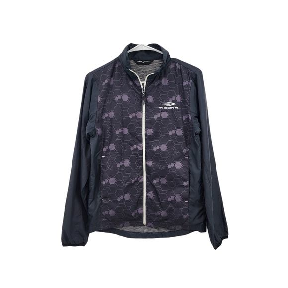 Tigora Men's Geometric Print Chest Logo Golf Windbreaker - S - Picture 1 of 6